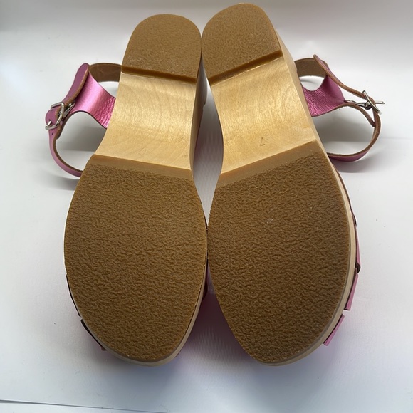 Swedish Hasbeens Magdalena pink metallic sandals - Picture 4 of 8